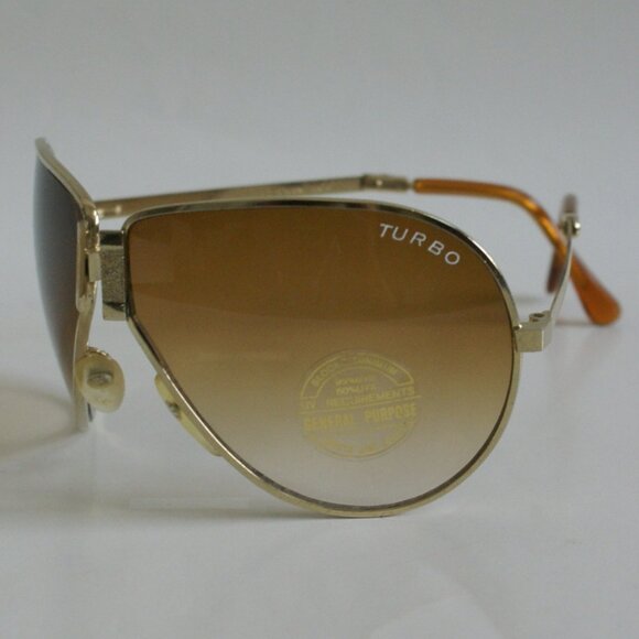 NWT TruVintage Folding frame & temples Classic Aviator / gradient amber Sunglass - Picture 2 of 5